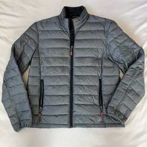 Gorpcore Jack Threads Grey Puffer Jacket With Travel Pouch Men’s Size M